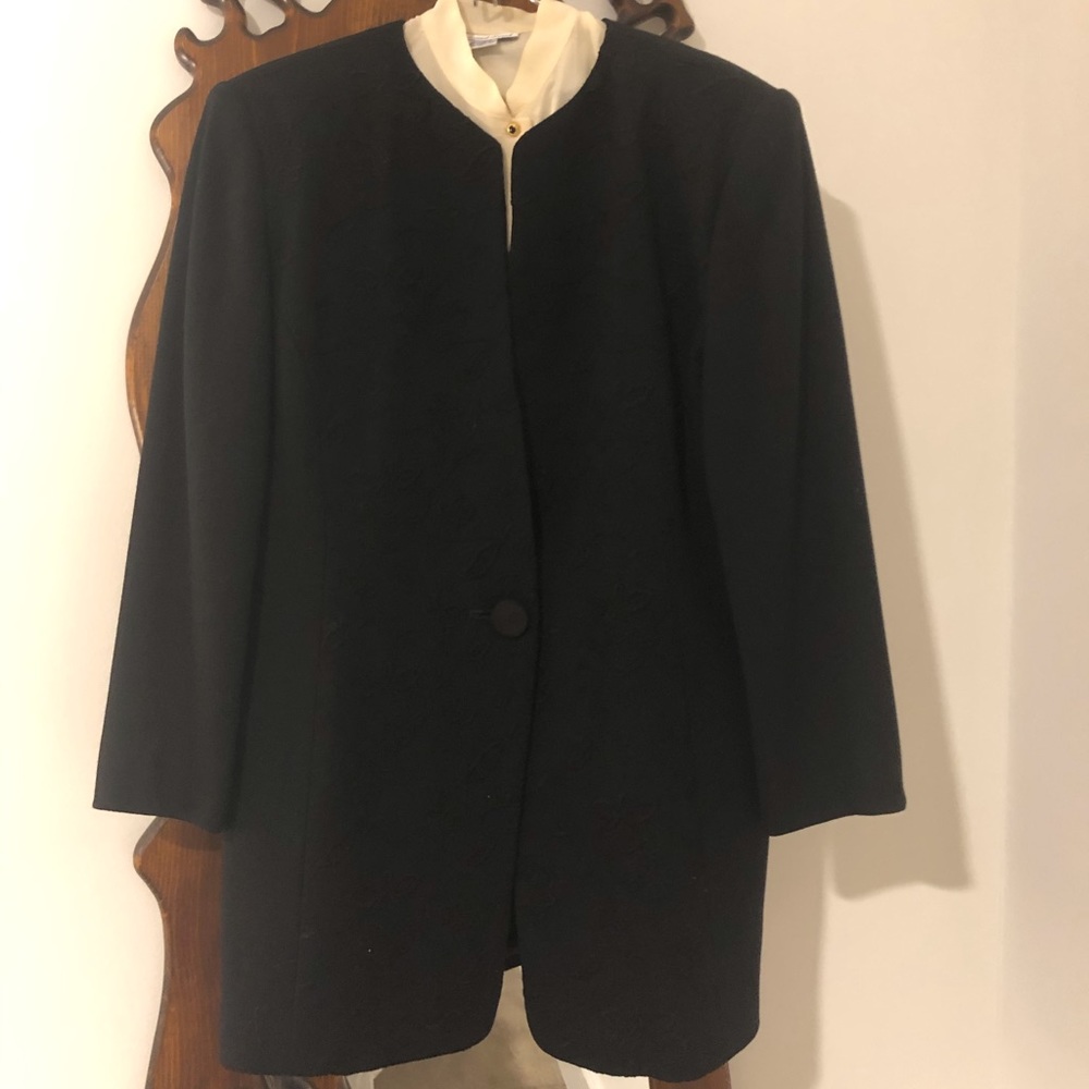 Vintage coat, blouse, and skirt set